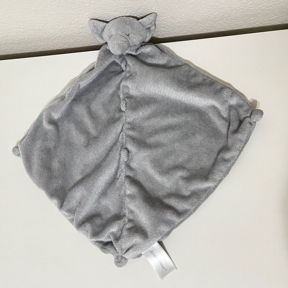 Angel Dear Gray Elephant Security Blanket Lovey Lovie Plush